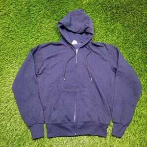 Vintage 80s Wrangler Zip Up Hoodie USA Made Womens Small Oversized